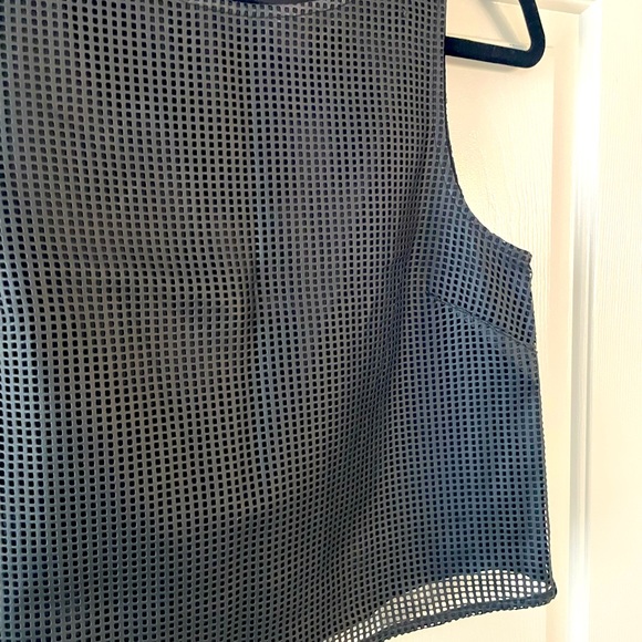 Banana Republic faux leather black top - Picture 2 of 6